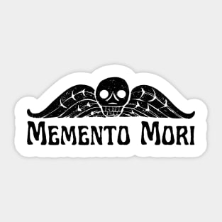 Grave Art - Winged Skull "Memento Mori" Sticker